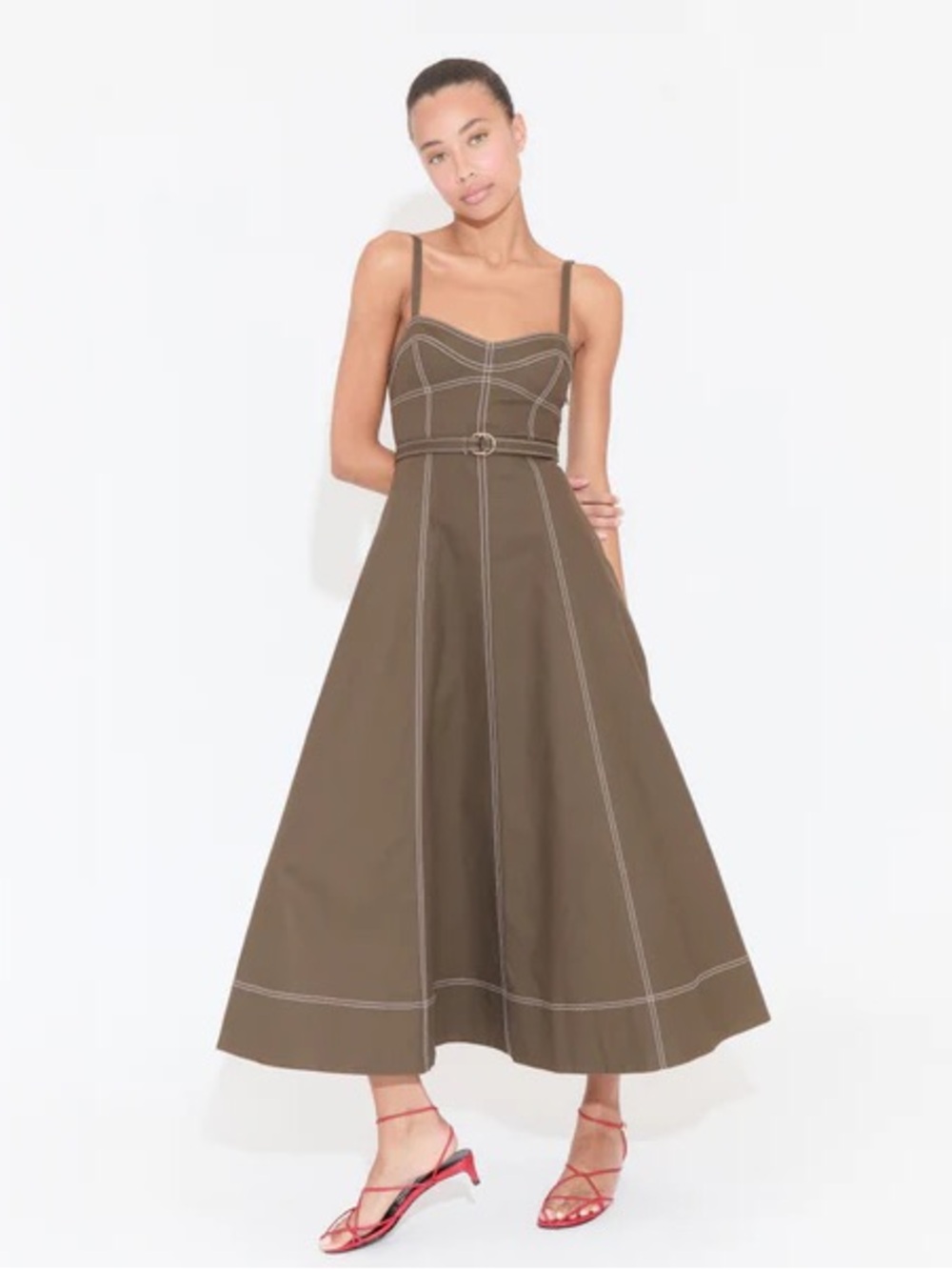 Hill House - The Fiona Dress - Chocolate Twill